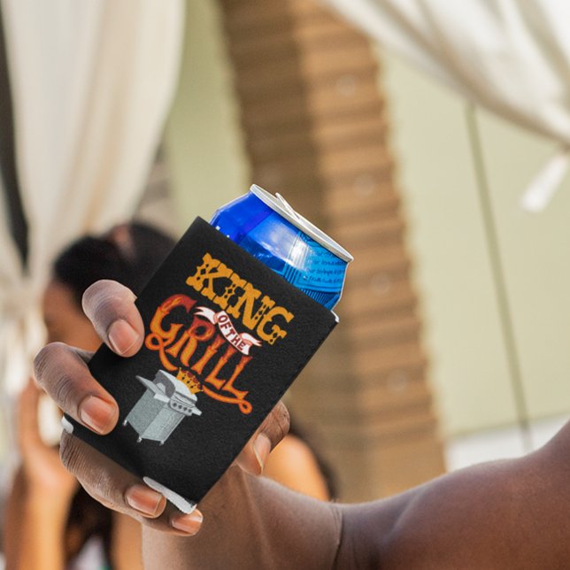 King of the Grill Graphic Can Cooler (Creator Uploaded)