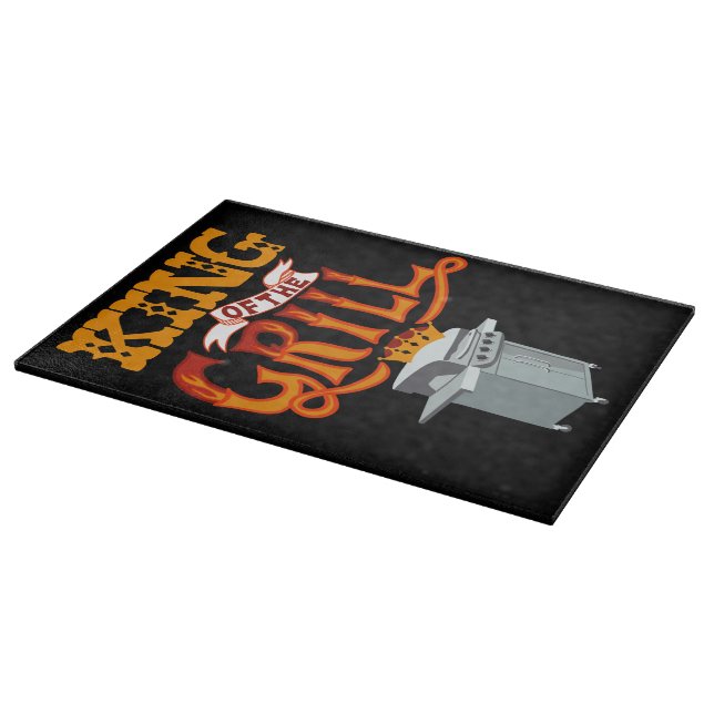 King of the Grill Graphic Cutting Board (Corner)