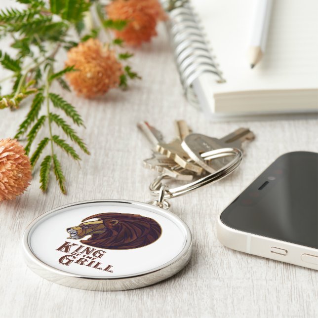 King of the Grill Key Ring (Side)