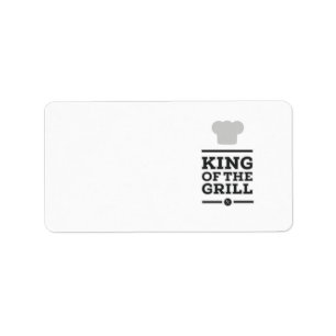 King of the grill label