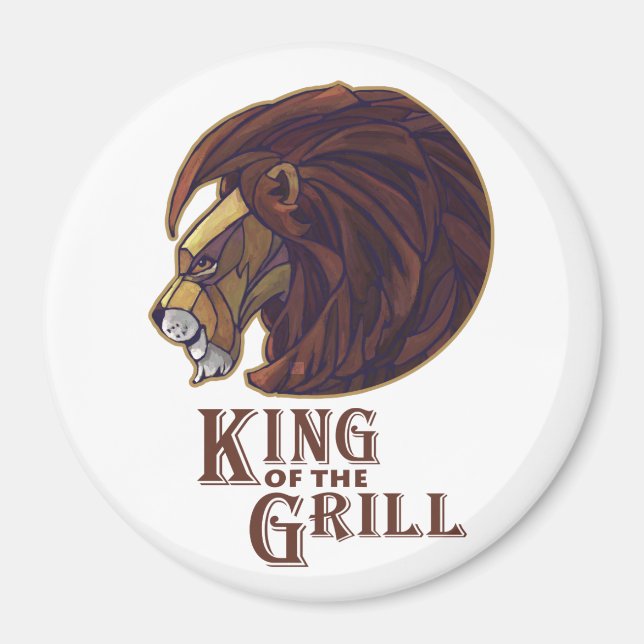 King of the Grill Magnet (Front)
