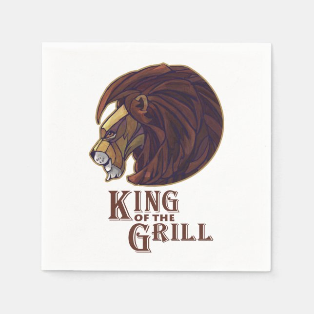 King of the Grill Napkin (Front)