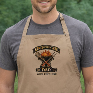 King of the Grill Personalised Father's Day BBQ Long Apron