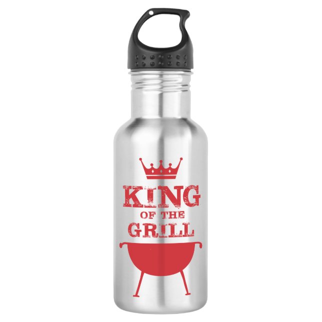 King Of The Grill, Red 532 Ml Water Bottle (Front)