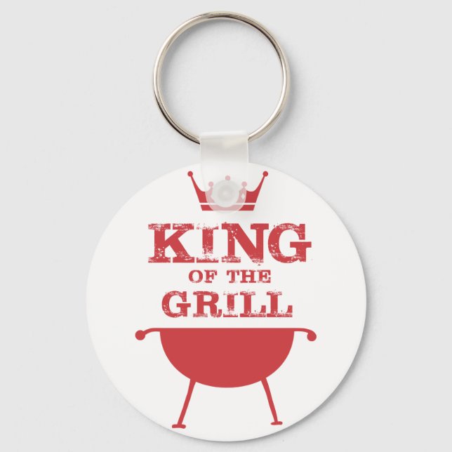 King Of The Grill, Red Key Ring (Front)