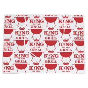 King Of The Grill, Red Large Gift Bag