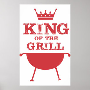 King Of The Grill, Red Poster