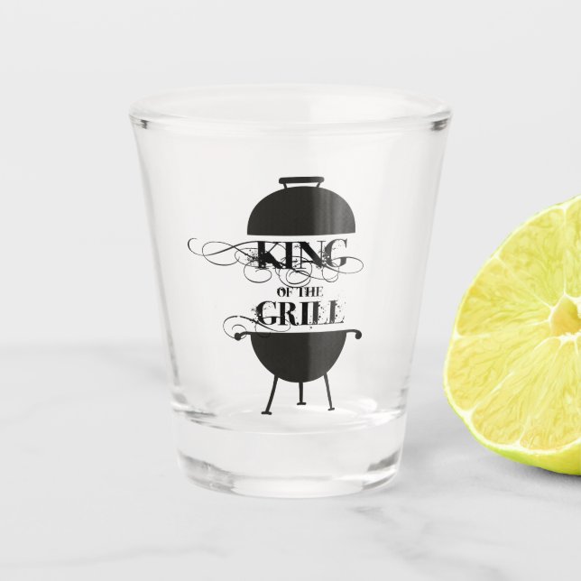 King Of The Grill Shot Glass (Front)