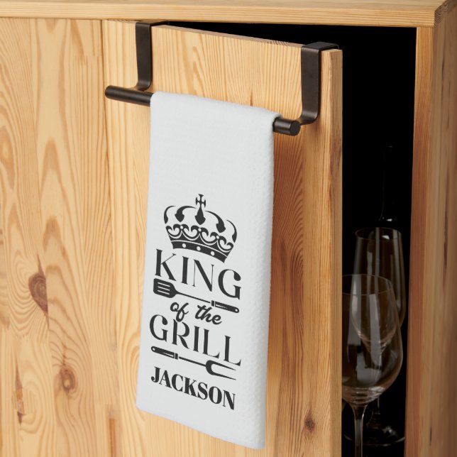King of the Grill Tea Towel (Thirds Fold)
