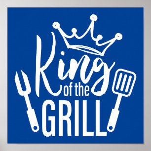 King of the Grill Typography Poster