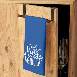 King of the Grill Typography Tea Towel