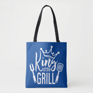 King of the Grill Typography Tote Bag