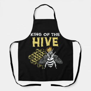 King Of The Hive Beekeeper Bee Lover Honey Beekeep Apron