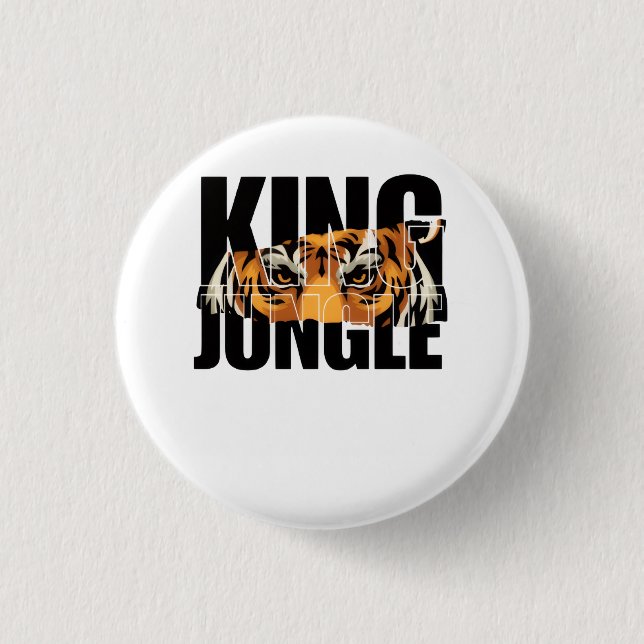 King of the Jungle 3 Cm Round Badge (Front)