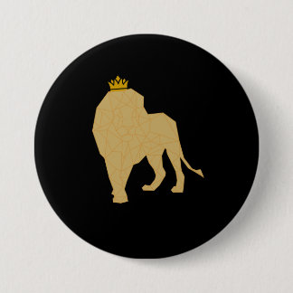 King of the Jungle Black Gold 7.5 Cm Round Badge