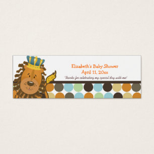 King of the Jungle Customised Favour Tag Card