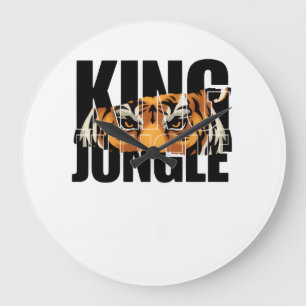 King of the Jungle Large Clock