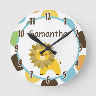 King of the Jungle Lion Safari Personalised Clock
