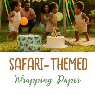 King of the Jungle Lion Wrapping Paper Sheet
