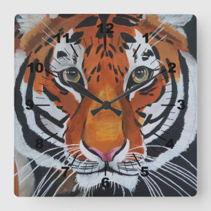 King of the Jungle Painting by Alfred Fox Square Wall Clock