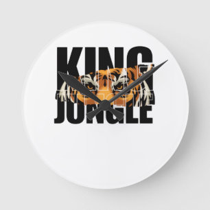 King of the Jungle Round Clock