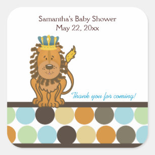 King of the Jungle SQUARE Favour Sticker