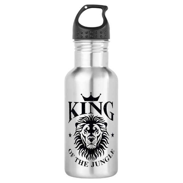 King Of The Jungle Stainless Steel Water Bottle (Front)