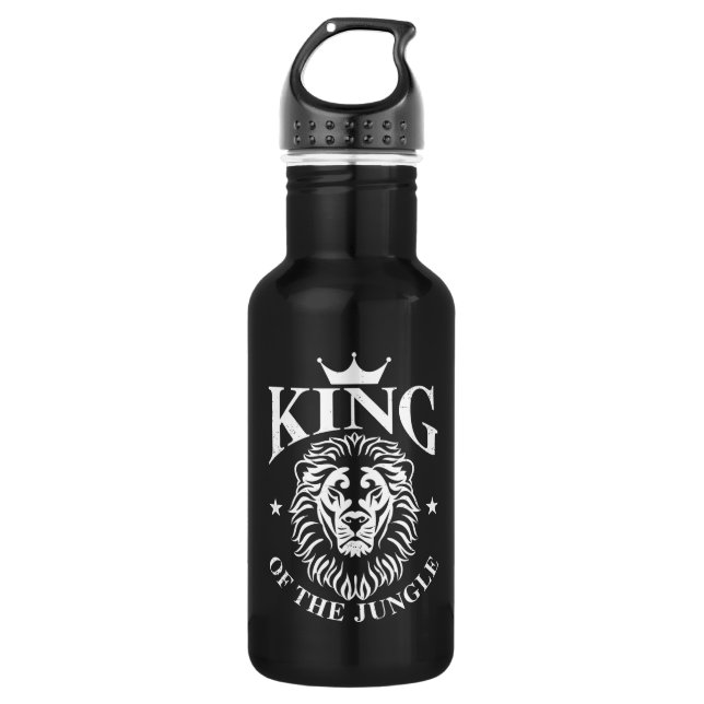 King Of The Jungle Stainless Steel Water Bottle (Front)