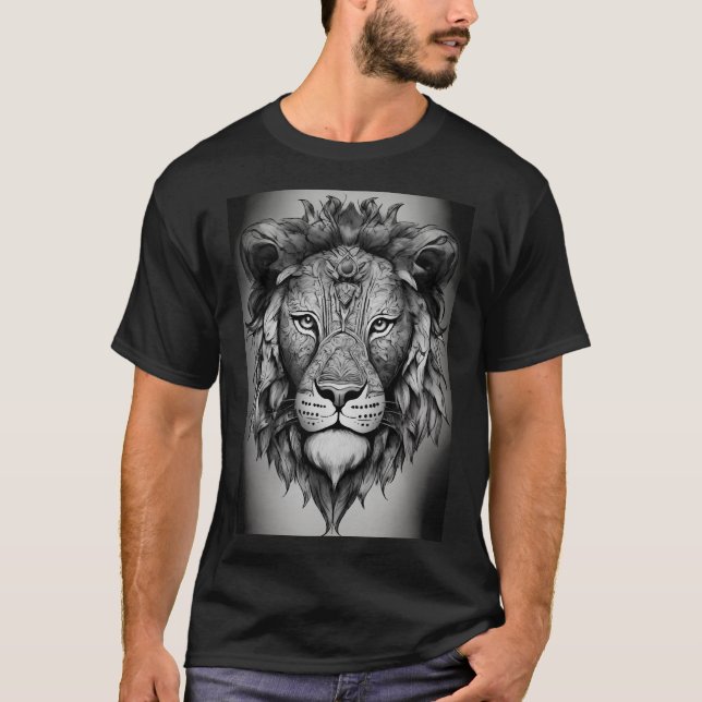 King of the Jungle T-shirt, Lion luxury men Tshirt (Front)