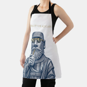 KING OF THE KITCHE Vintage Art Kitchen Apron