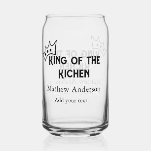 King of the kitchen add name chef bakery cooking t can glass