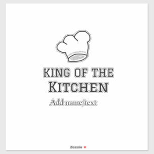 King of the kitchen chef cooking add name crown ha