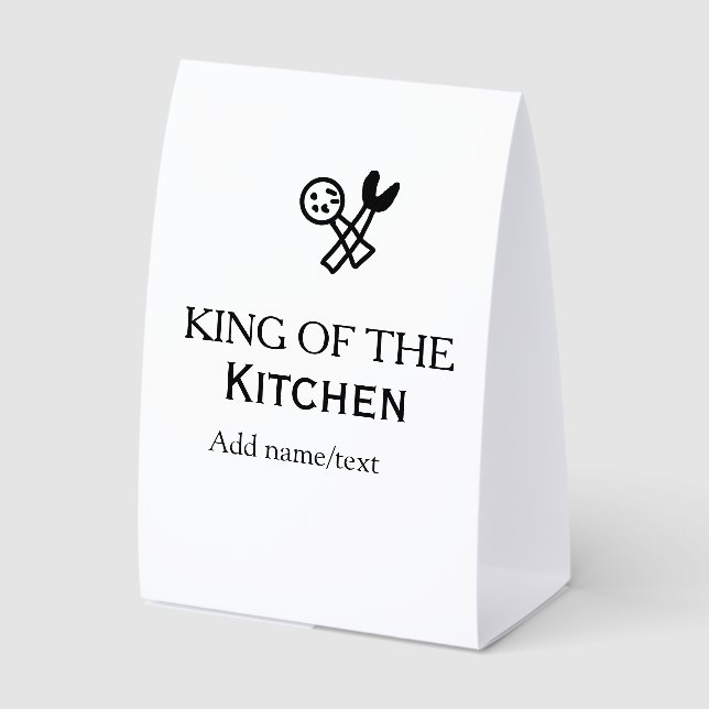 King of the kitchen chef cooking add name crown ha (Front)
