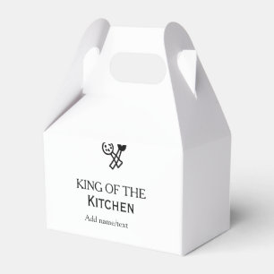 King of the kitchen chef cooking add name crown ha favour box