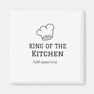 King of the kitchen chef cooking add name crown ha magnet