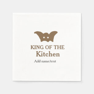 King of the kitchen chef cooking add name crown ha napkin