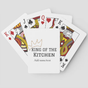 King of the kitchen chef cooking add name crown ha playing cards