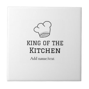 King of the kitchen chef cooking add name crown ha tile