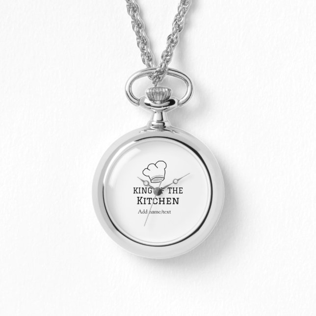 King of the kitchen chef cooking add name crown ha watch (Front)