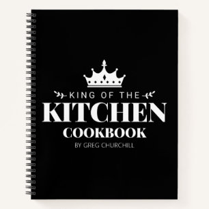 King of The Kitchen Cookbook Recipe Personalised Notebook