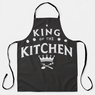 King of the Kitchen Crown – Funny Foodie Black Apron