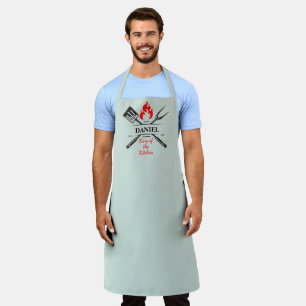 King of the Kitchen Customisable Eucalyptus Green Apron
