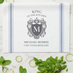 King of the Kitchen Customised Name Monogram Towel