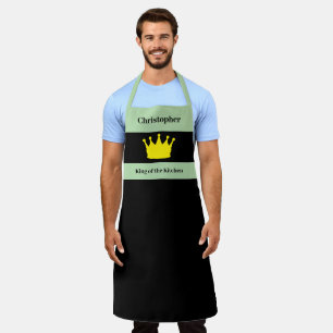 King of the kitchen name crown green apron