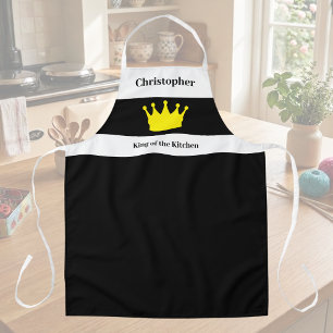 King of the kitchen name crown white apron