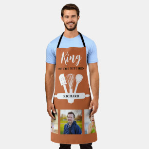 King Of The Kitchen Name Photo Terracotta Apron