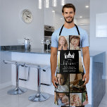 King of the Kitchen Photo Collage Apron<br><div class="desc">Modern photo collage apron featuring 10 photos for you to personalise with your own,  the saying 'King of the kitchen',  a crown,  a cute quote that reads 'the best thing about memories... is making them',  and the persons name.</div>