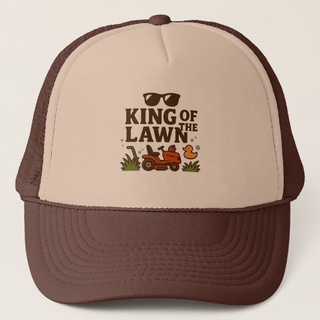 King of the Lawn – Dad Edition Trucker Hat (Front)