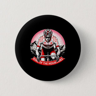 King Of The Mountains Climbing Bicycle Tour Rider 6 Cm Round Badge
