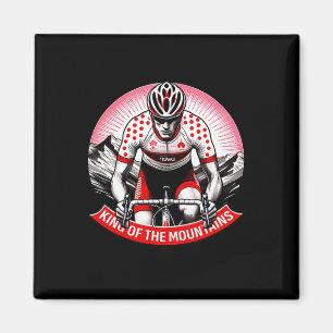King Of The Mountains Climbing Bicycle Tour Rider Magnet